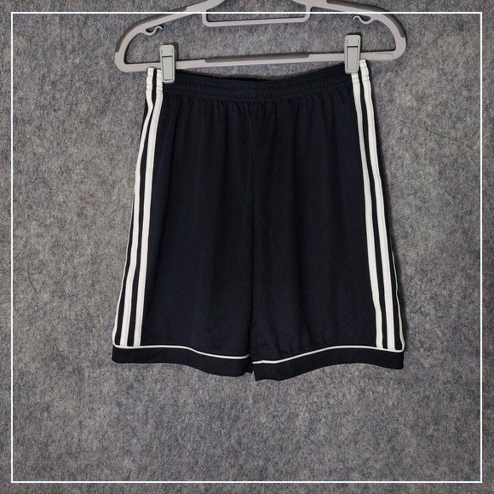 Adidas Shorts Boys M Black Basketball Drawstring Athletic Gym Active Performance